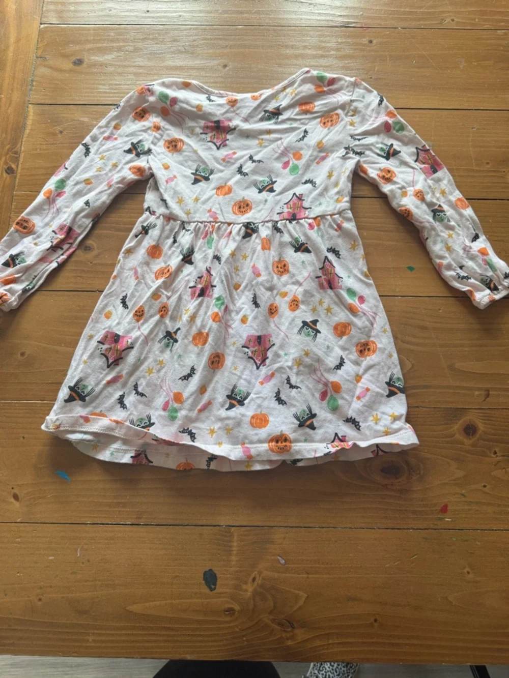 Old Navy Light‎ Pink Halloween Print Long-Sleeve Dress